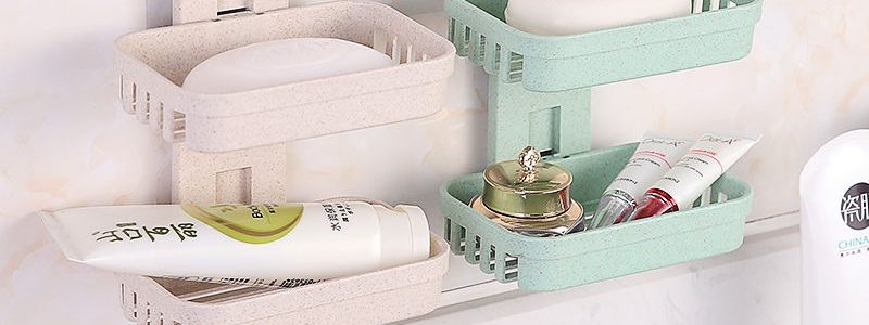 双层肥皂盒免打孔吸盘挂式卫生间肥皂架浴室香皂架香皂盒肥皂盒子
