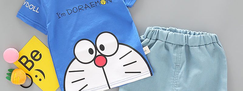 儿童短袖套装【0-7岁】男童韩版运动套装女宝宝T恤短裤两件套夏季